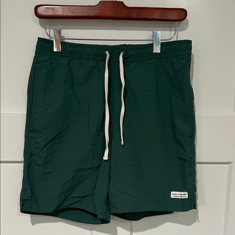 Modern Amusement Forest Green Swim Shorts Sz S